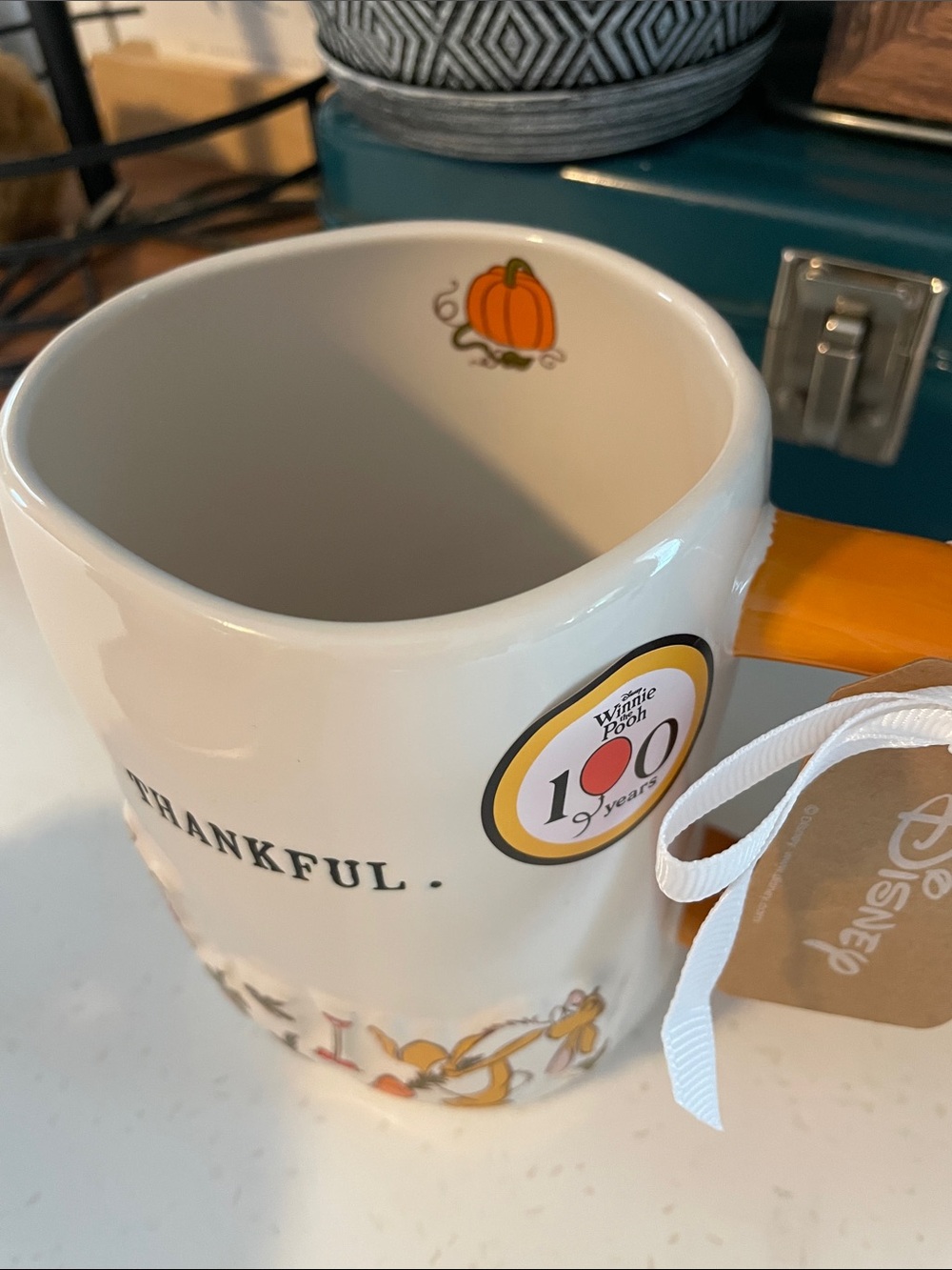 Rae Dunn x Disney Winnie The Pooh Thankful Mug - Picture 2 of 4